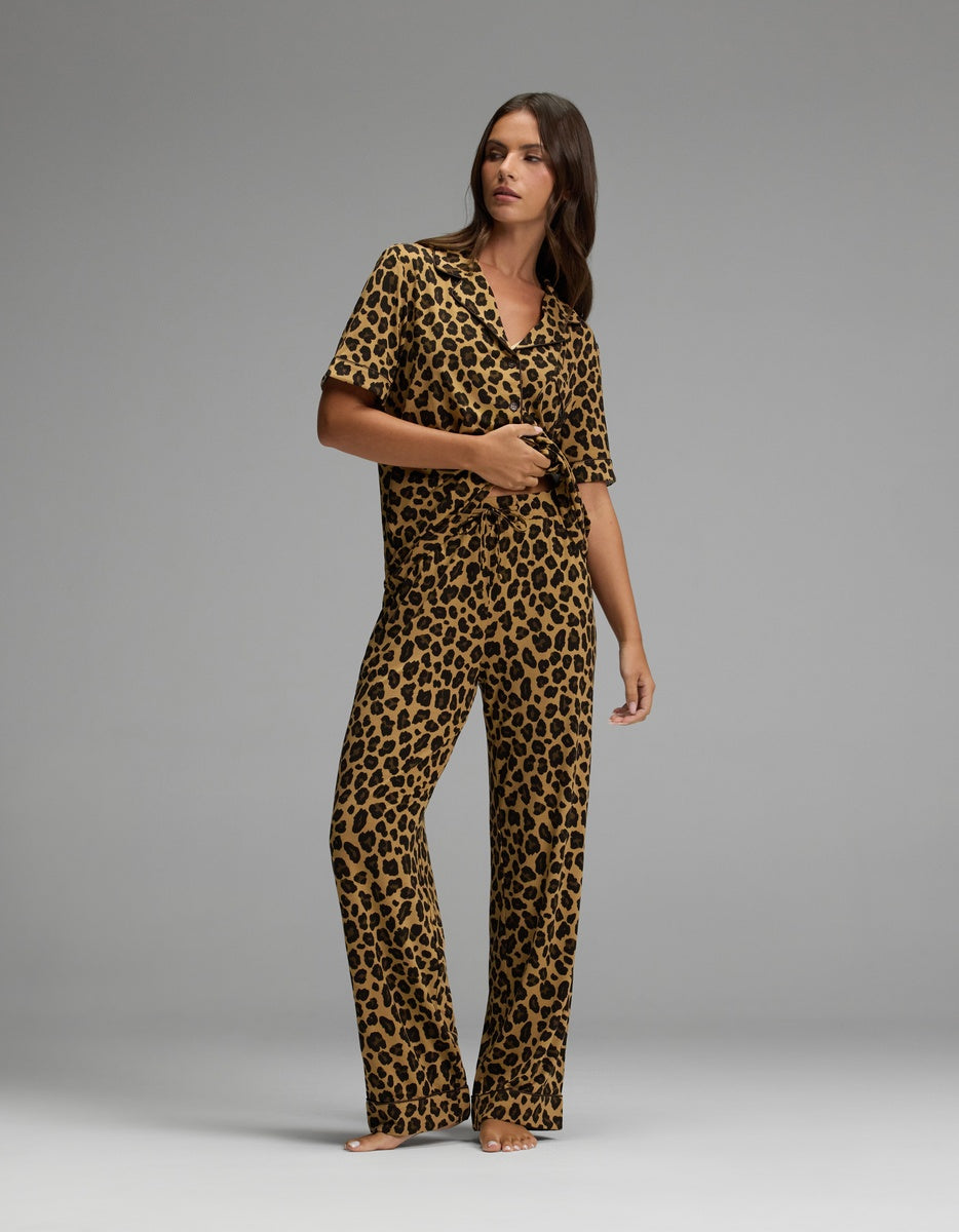 Women's Bamboo Stretch-Knit Pajama Pant (Collective) in pink | Cozy Earth