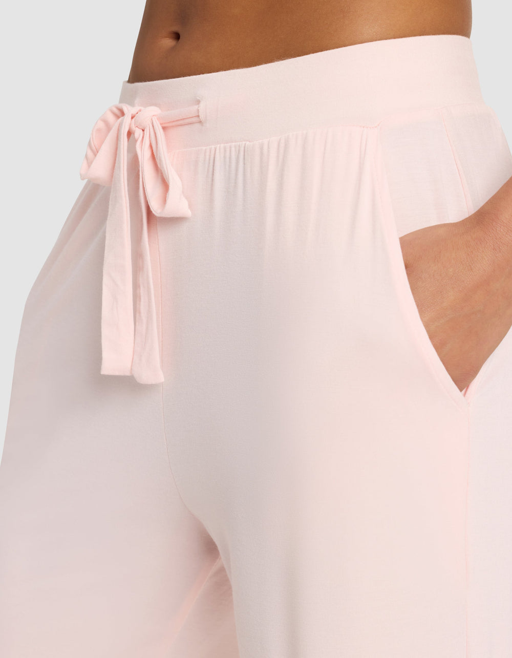 Women's Bamboo Stretch-Knit Lounge Tee & Pants Set in pink | Cozy Earth