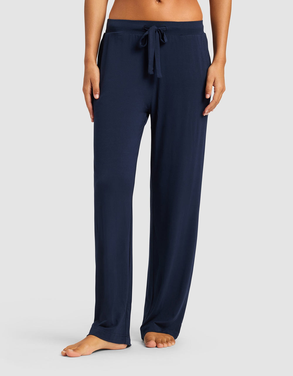 Women's Bamboo Stretch-Knit Lounge Tee & Pants Set in pink | Cozy Earth