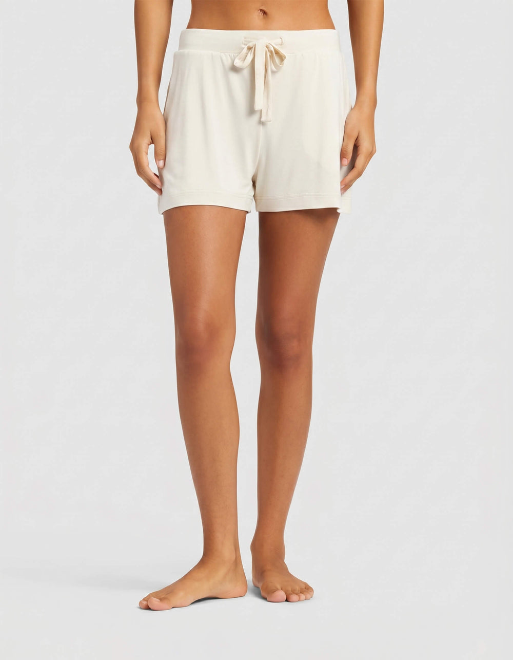 Women's Bamboo Stretch-Knit Shorts in pink | Cozy Earth