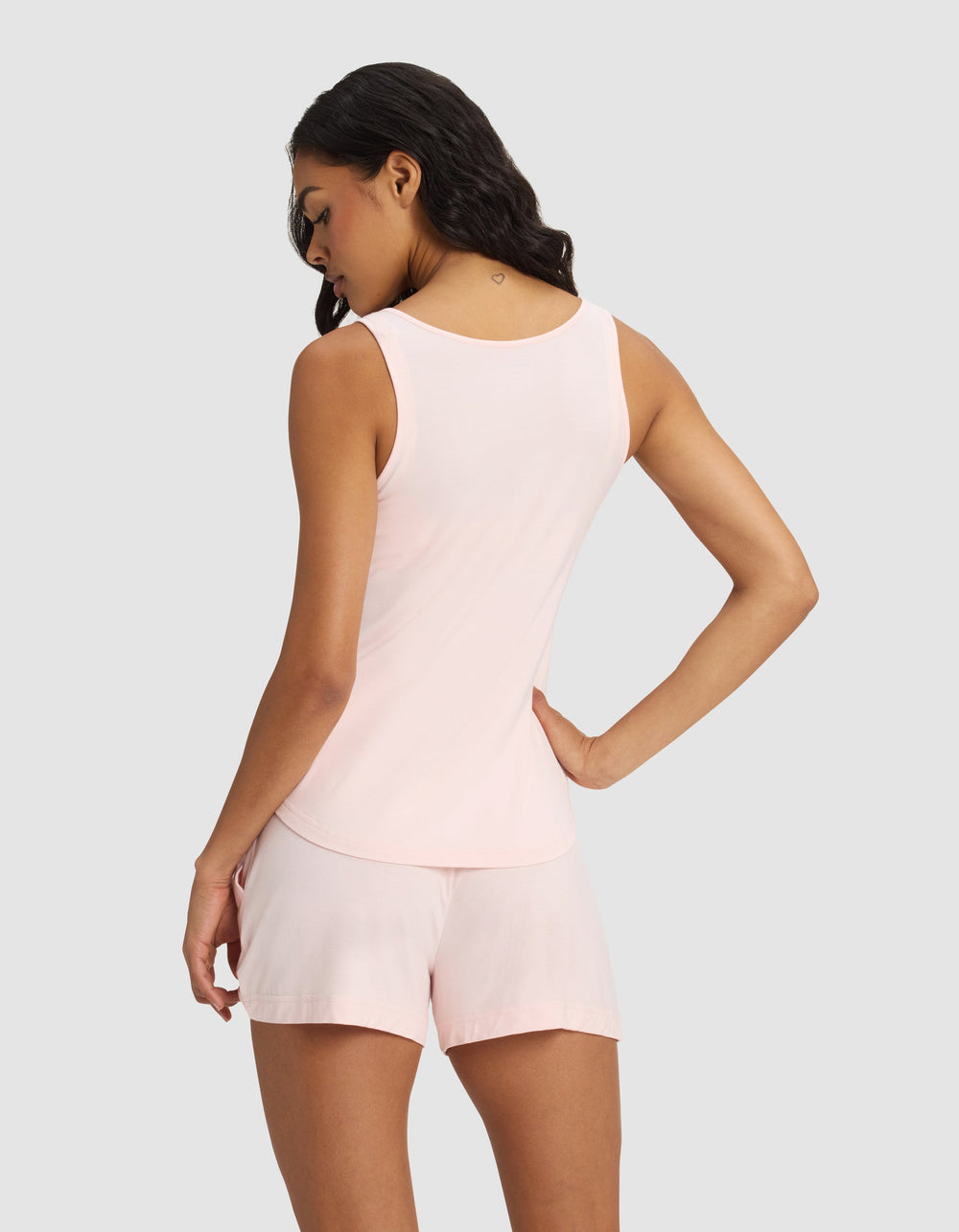 Women's Bamboo Stretch-Knit Lounge Tank in black | Cozy Earth