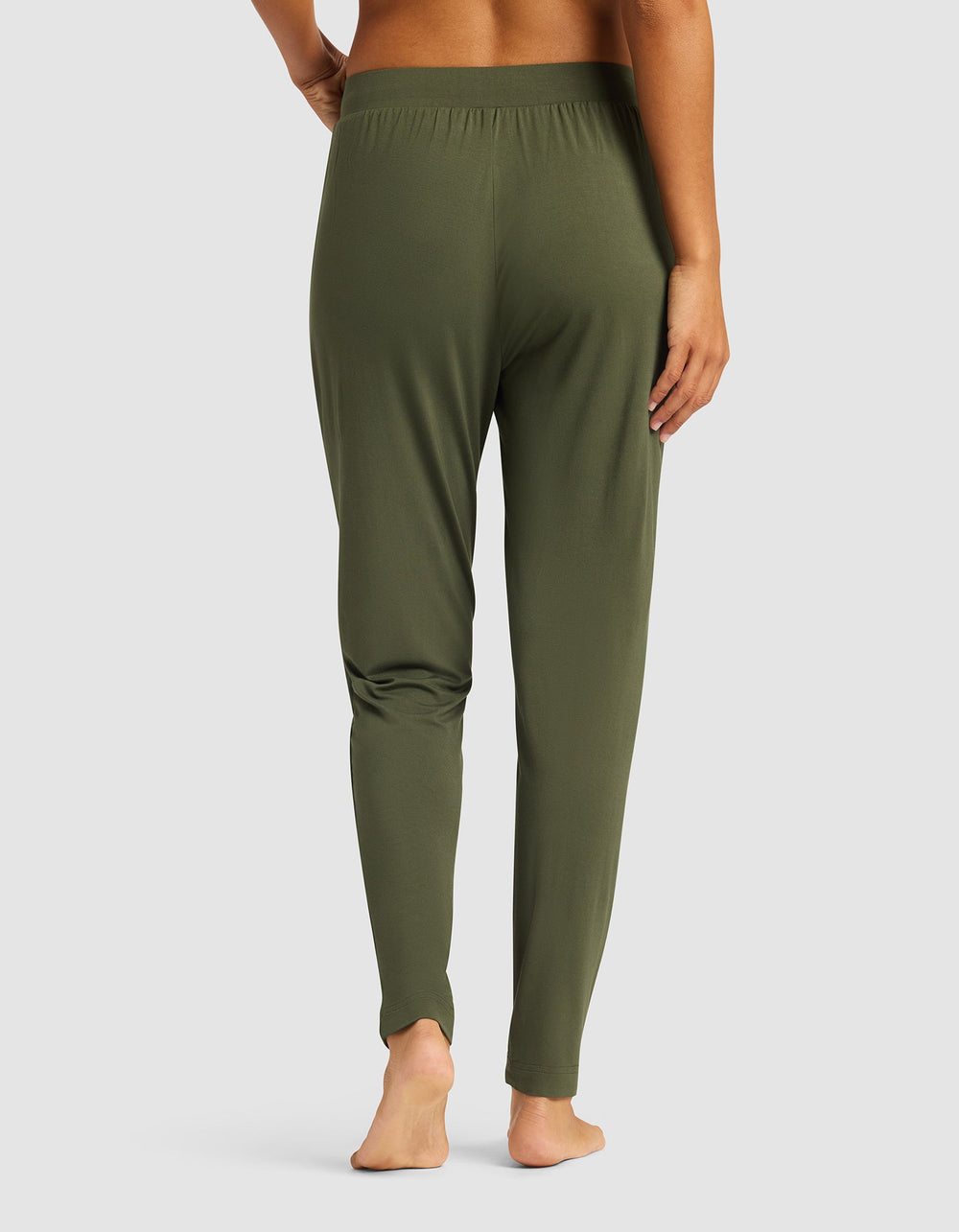 Women's Bamboo Stretch-Knit Tapered Pant in blue | Cozy Earth