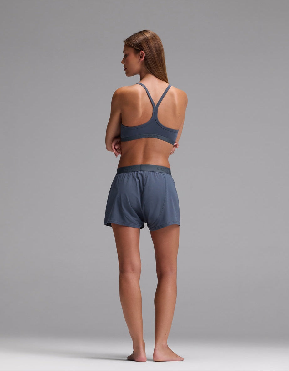 Women's First Layer Pajama Soft Bra & Boxer Short Set in beige | Cozy Earth