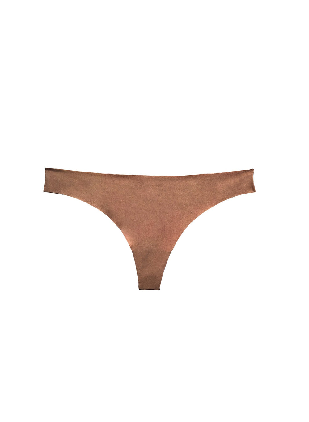 Fleur du Mal Le Stretch Micro Thong in brown
