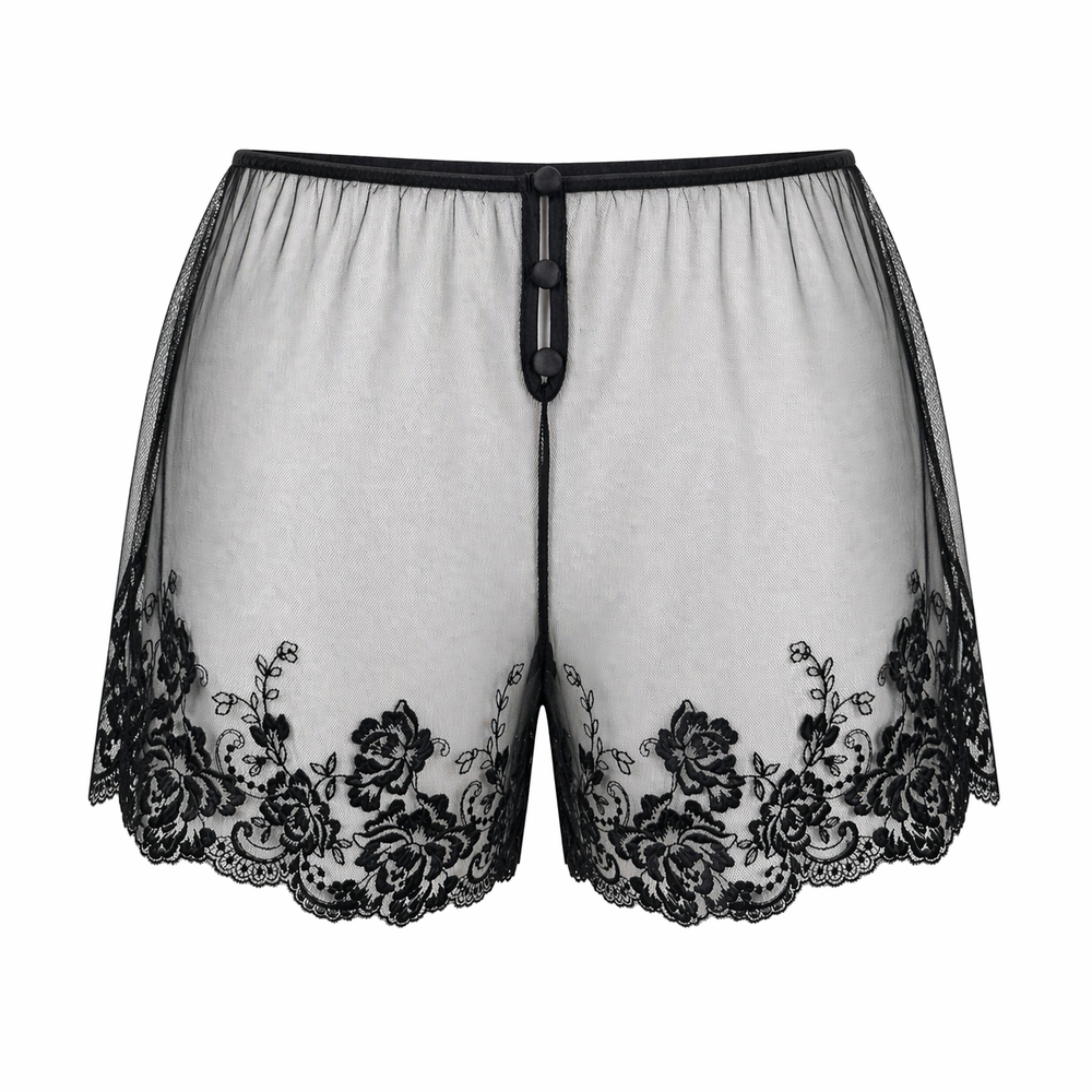 Claire de Lune Lace Shorts in black | huit-lingerie