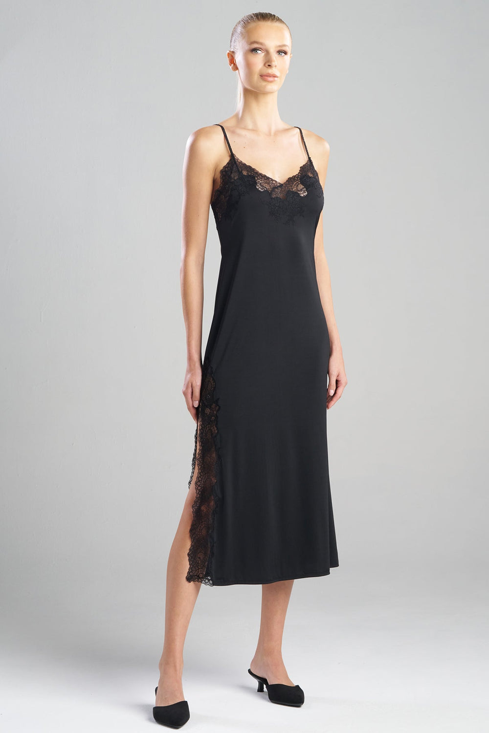 Enchant Slip Dress in black | Natori