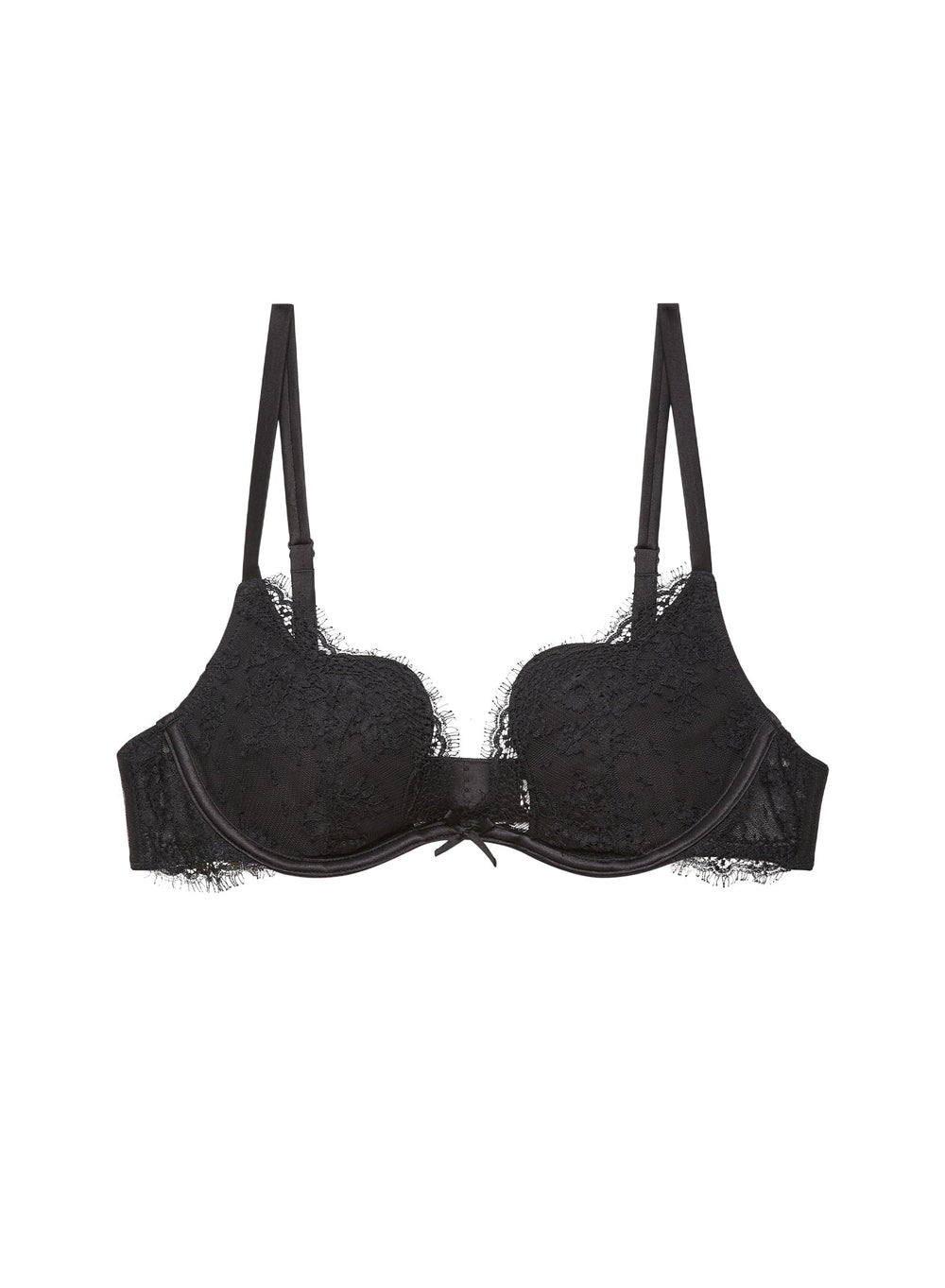 Fleur du Mal Frankie Lace Seduce U-Plunge Bra in black