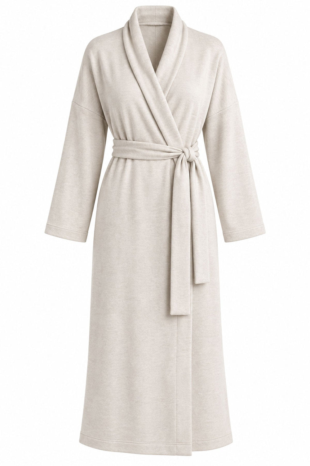 Himalaya Sweater Knit Robe in beige | Natori