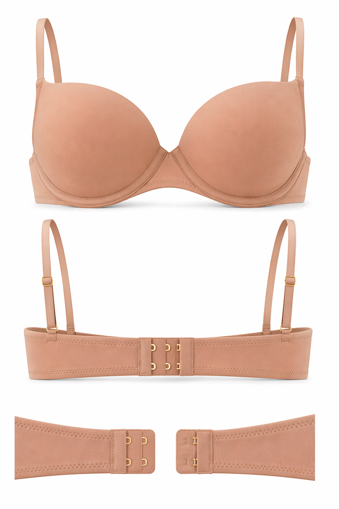 ☁️ FOS-B23- Lightweight Microfiber Spacer Bra in pink | huit-lingerie