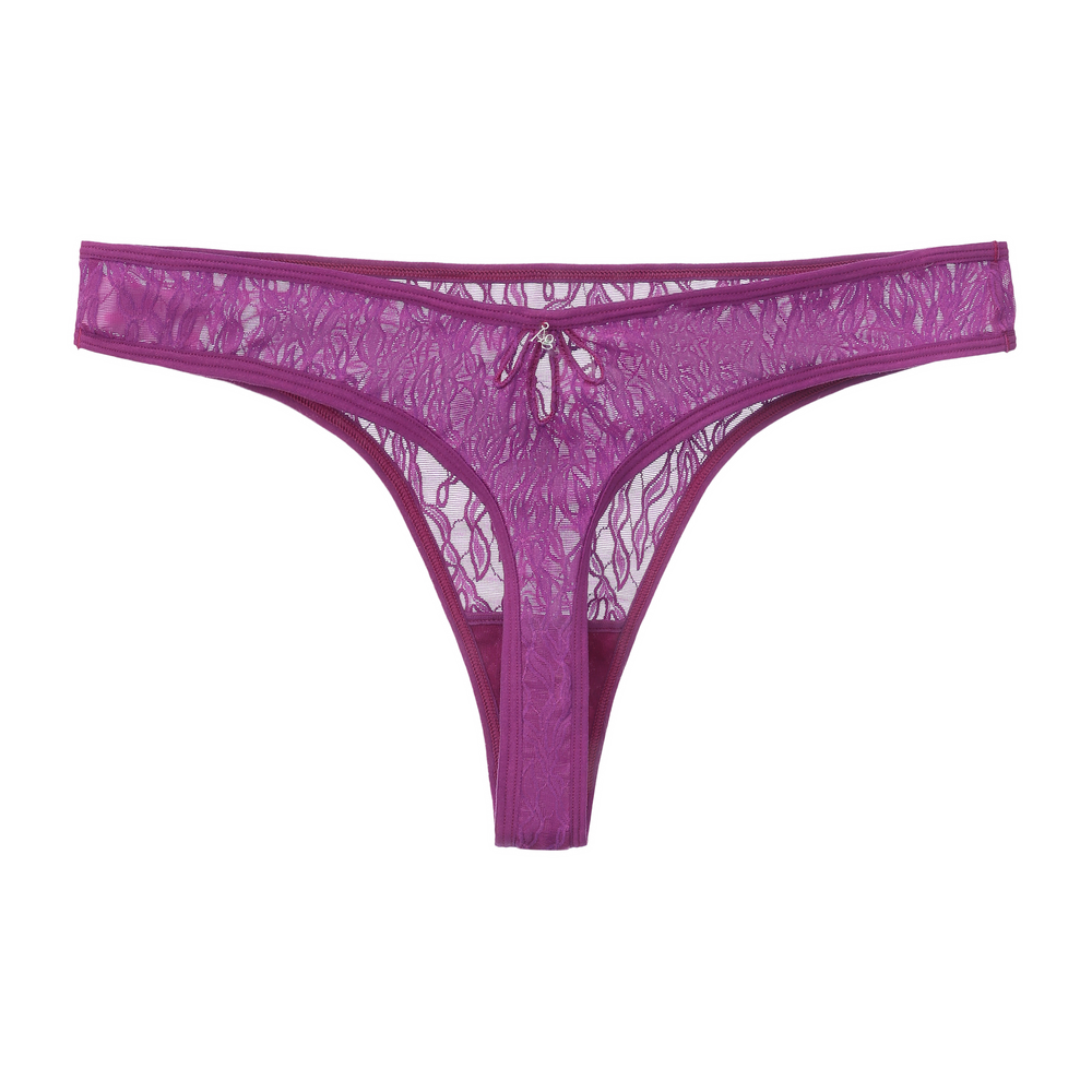 Julie Everyday Lace Thong in blue | Amour d'Agnette