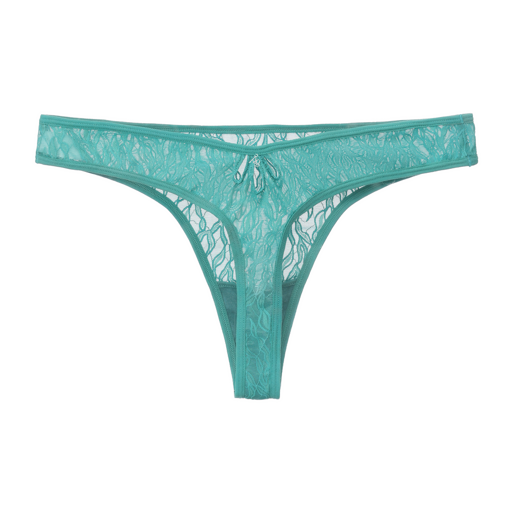 Julie Everyday Lace Thong in blue | Amour d'Agnette