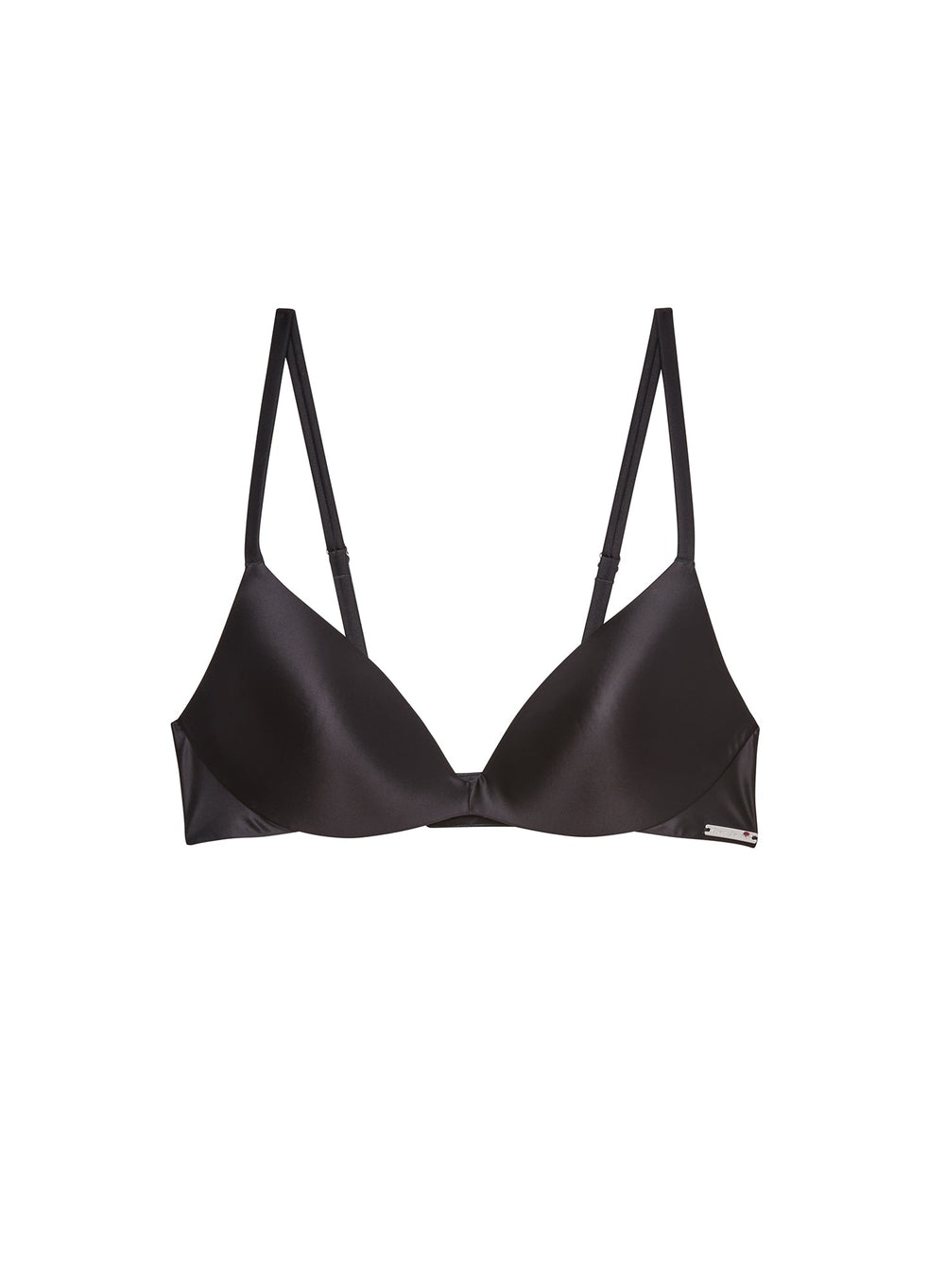 Fleur du Mal Le Gloss Wireless Push Up Bra in black