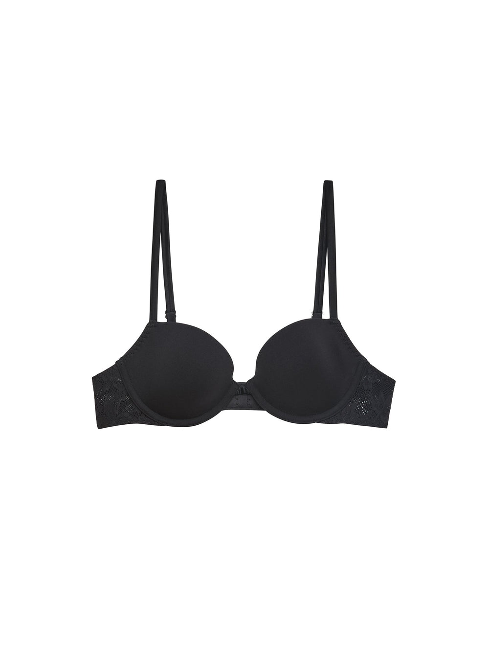 Fleur du Mal Le Stretch Lace Molded Demi Bra in black