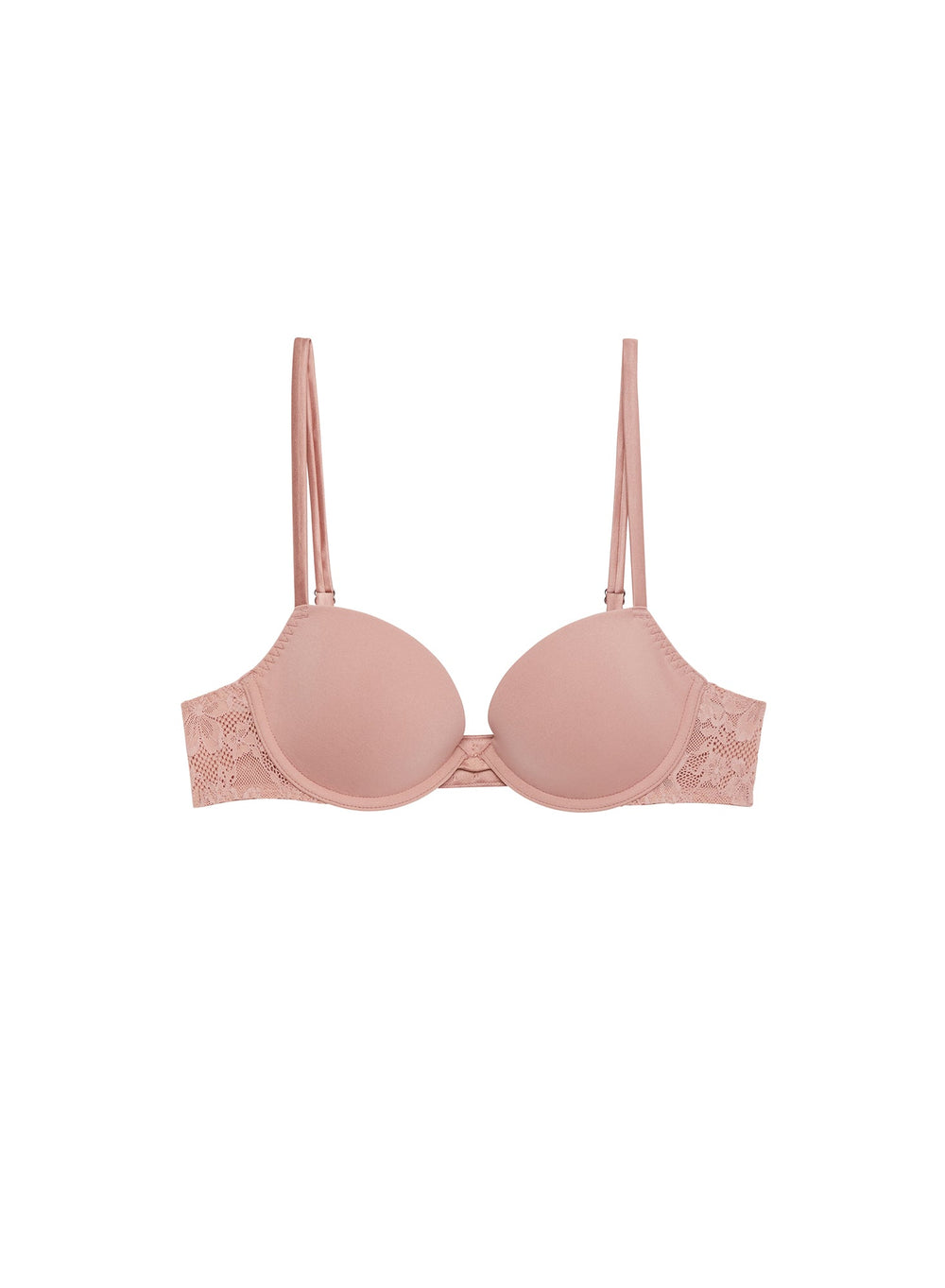 Fleur du Mal Le Stretch Lace Molded Demi Bra in pink