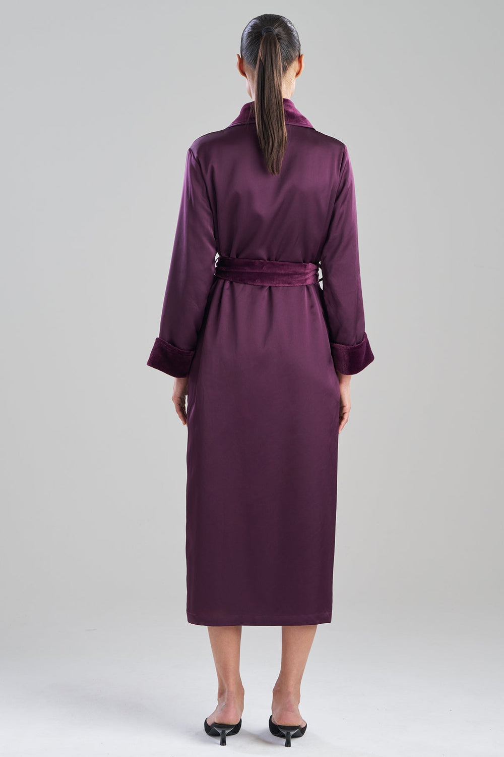 Satin Plush Robe in red | Natori