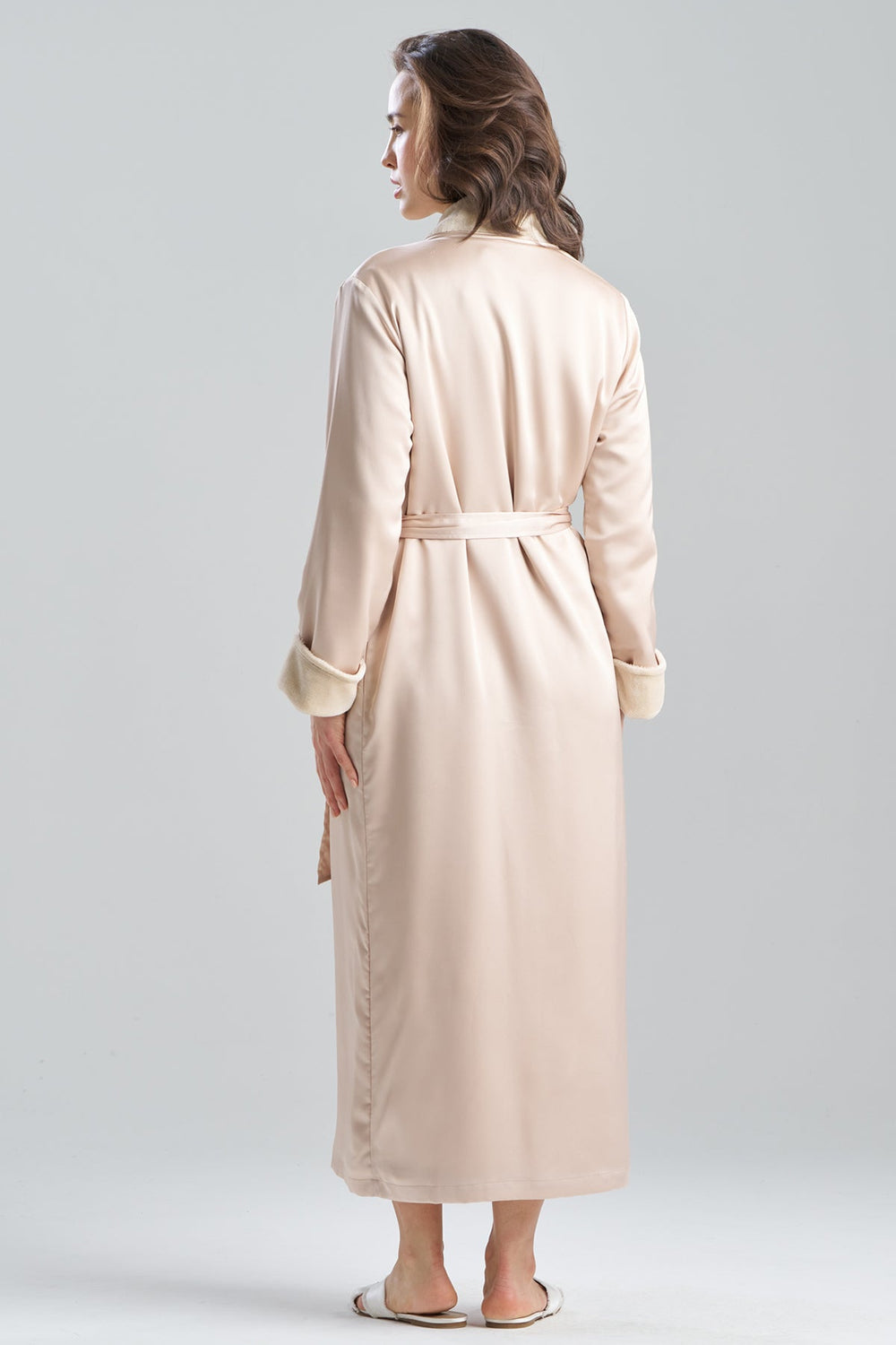 Satin Plush Robe in beige | Natori