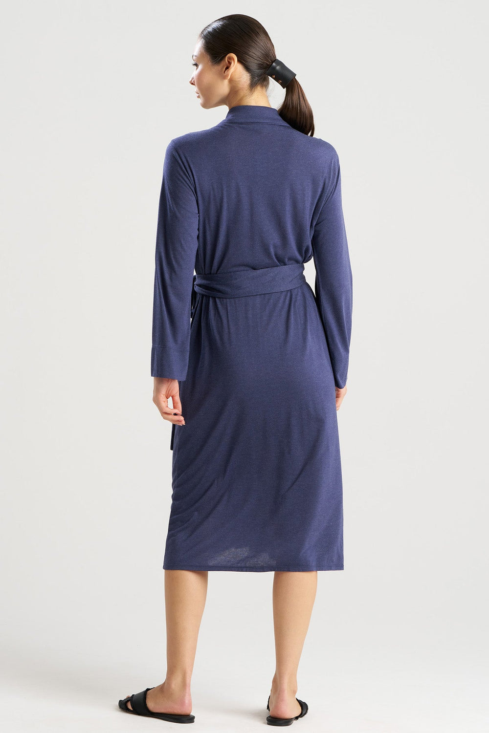 Shangri-La Embroidered TENCEL™ Robe in blue | Natori