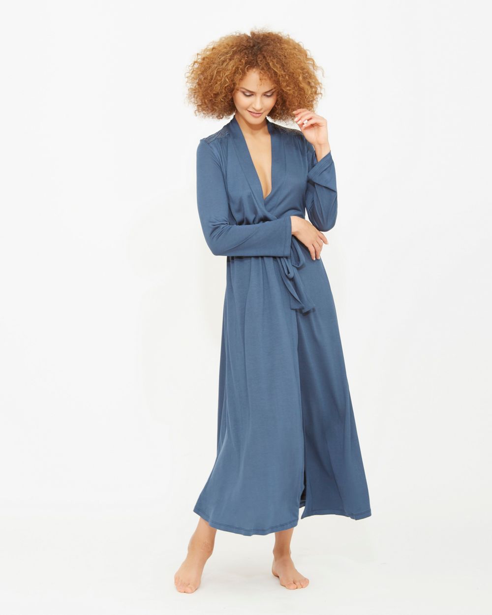 Only Hearts Venice Long Robe in blue