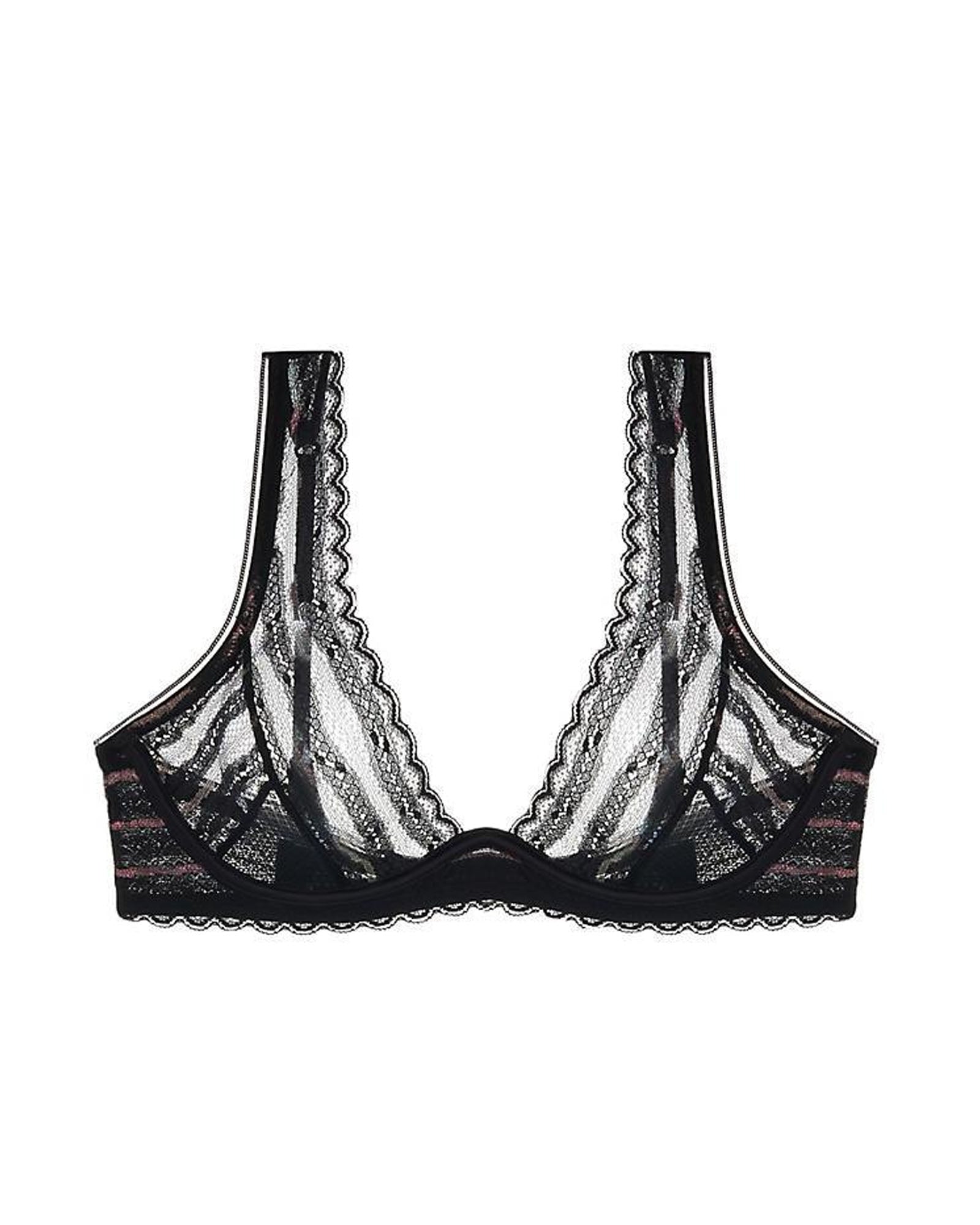 Heidi Klum Intimates Amber Shimmer Underwire Bra in black