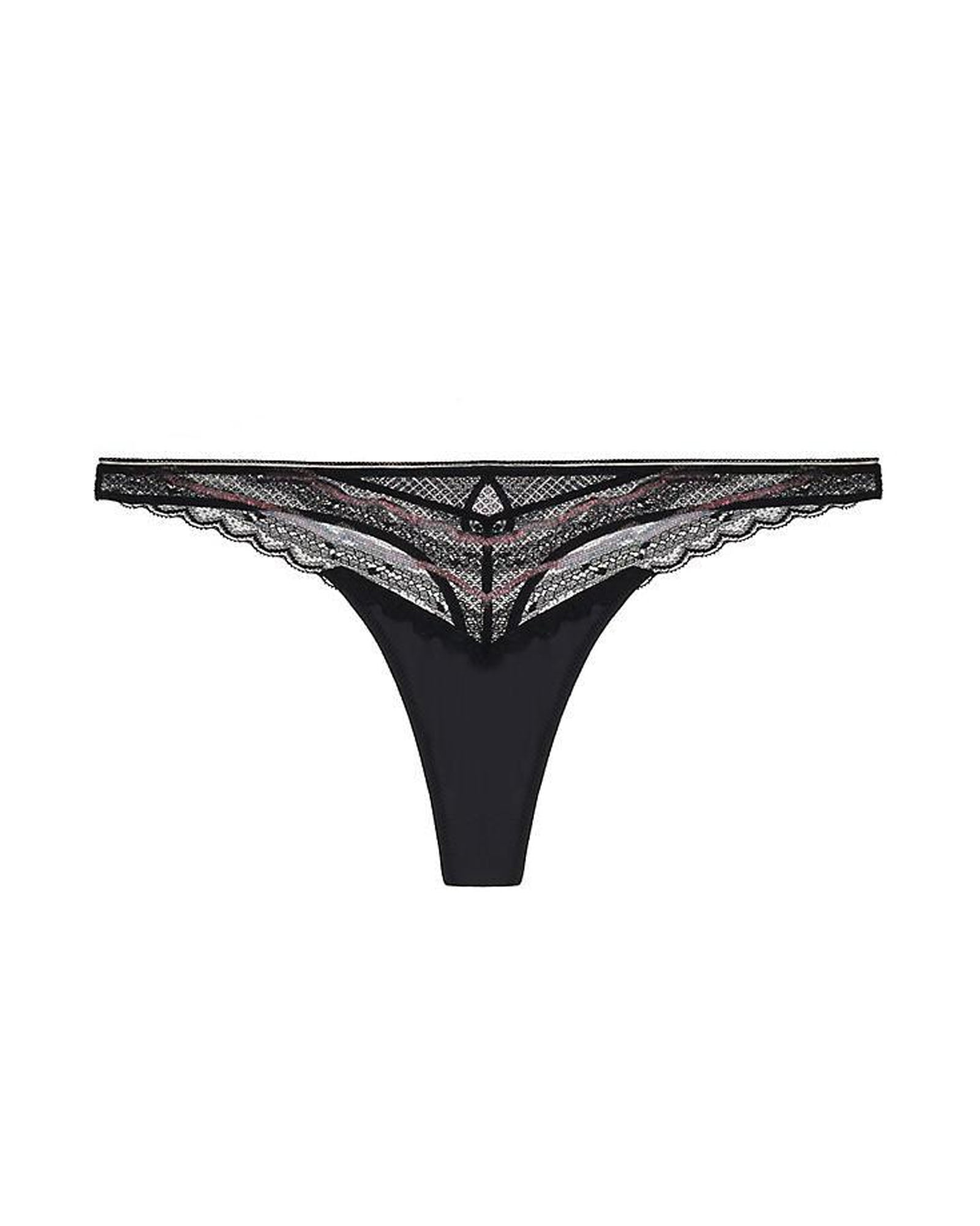 Heidi Klum Intimates Amber Shimmer Thong in black