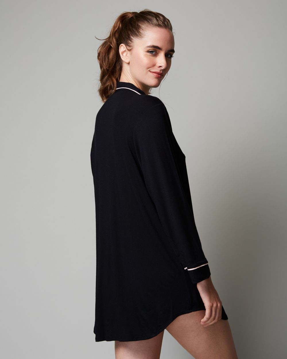 Eberjey Gisele Sleep Shirt in black