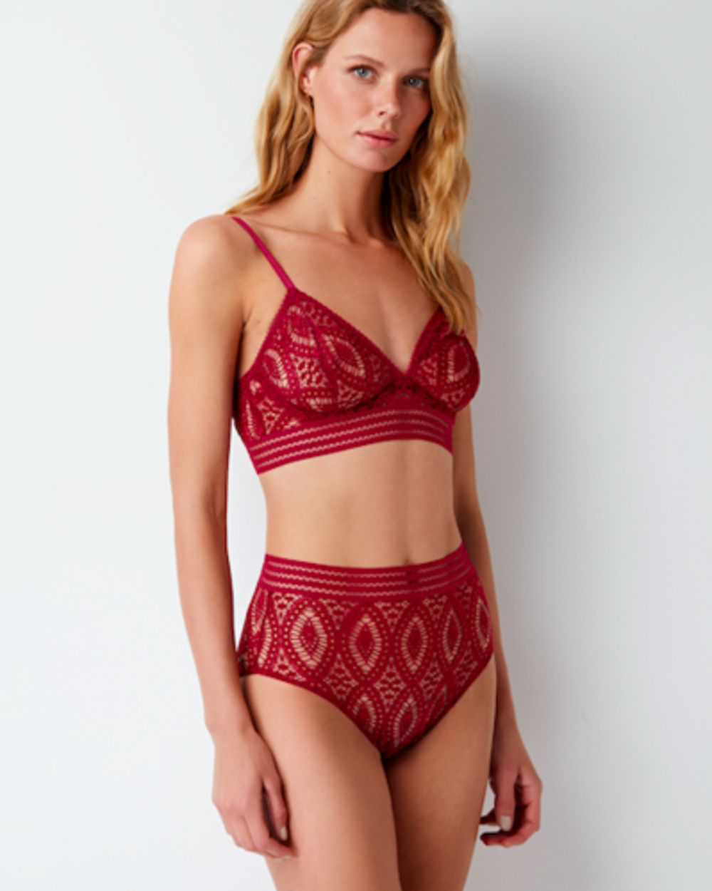 Else Baroque High Waist Brief in red