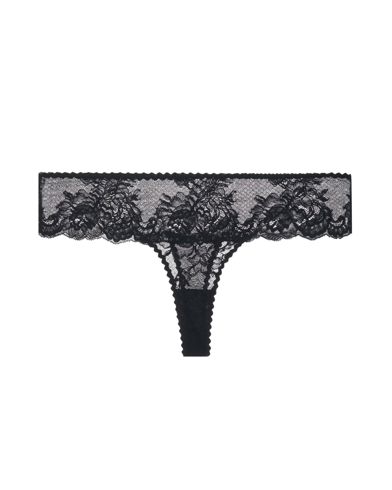 Stella McCartney Daisy Twirling Thong in black