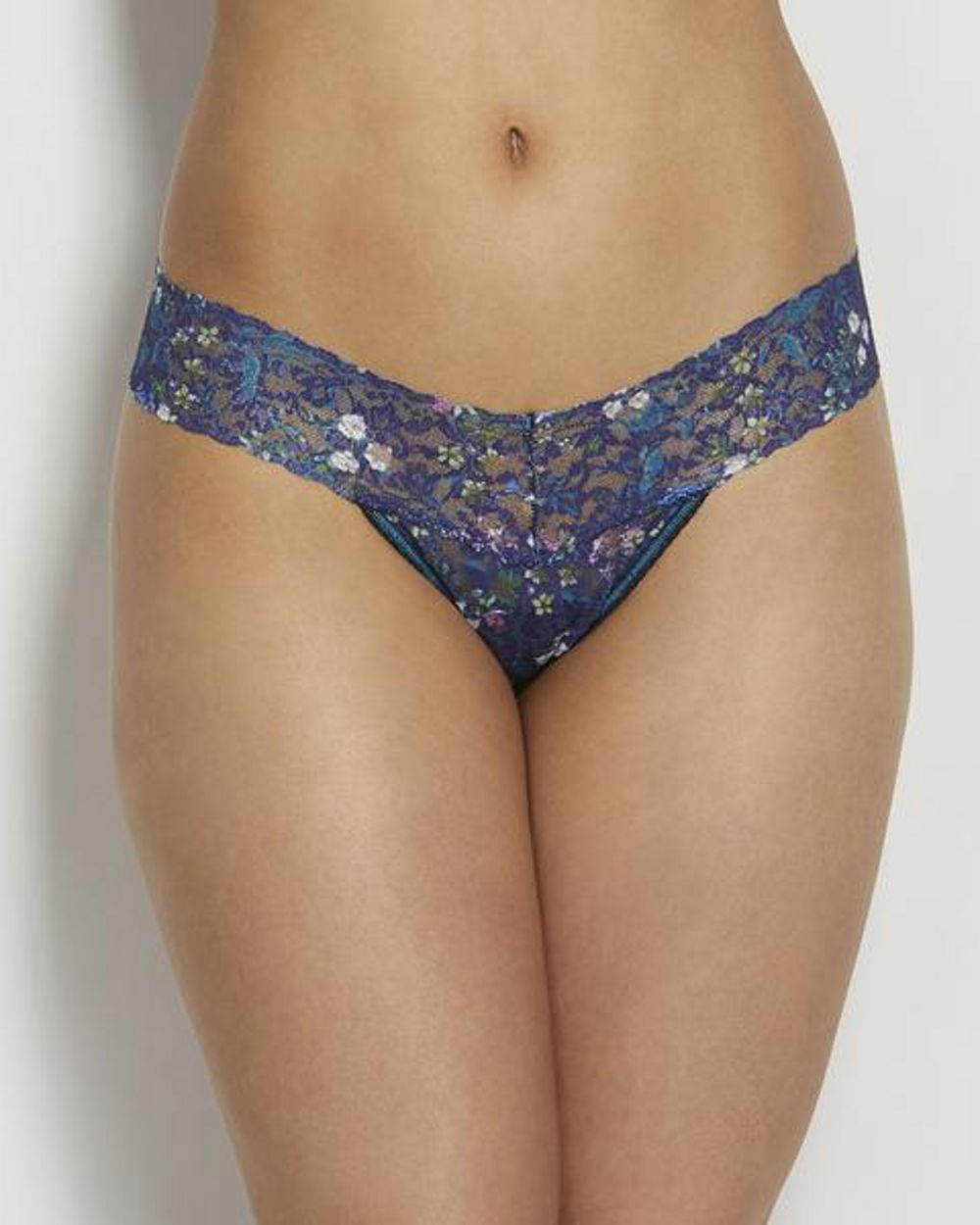 Hanky Panky Floret Low Rise Thong in blue