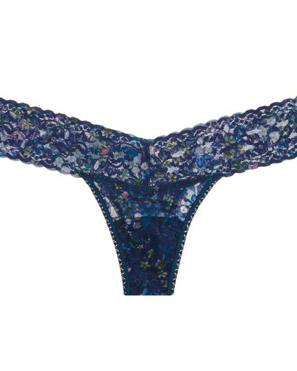 Hanky Panky Floret Low Rise Thong in blue