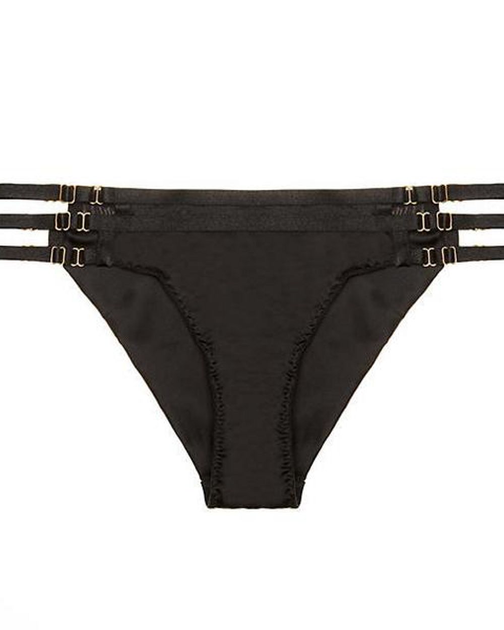 Bordelle Art Deco Satin Brazilian Brief in black