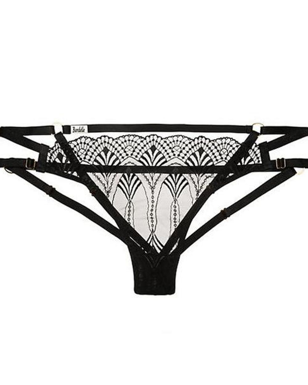 Bordelle Kizette Ouvert Adjustable Brief in black