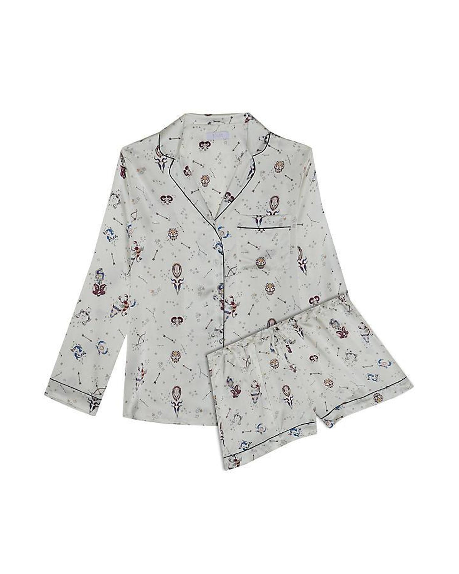 Yolke Classic Pyjama Shorts Set in white