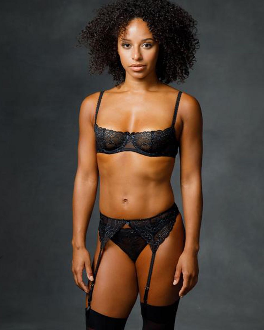 Journelle Clemence Suspender Belt in black