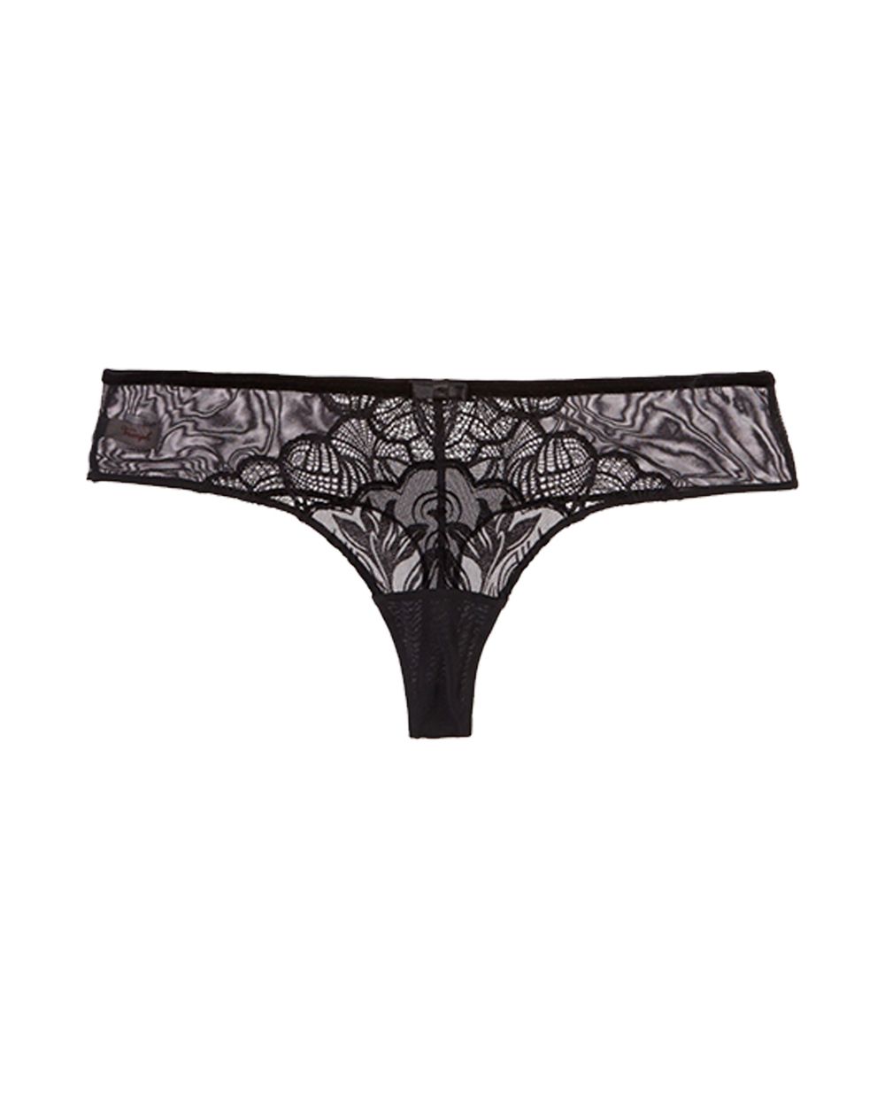 Triumph Velvet Spotlight Hipster String in black