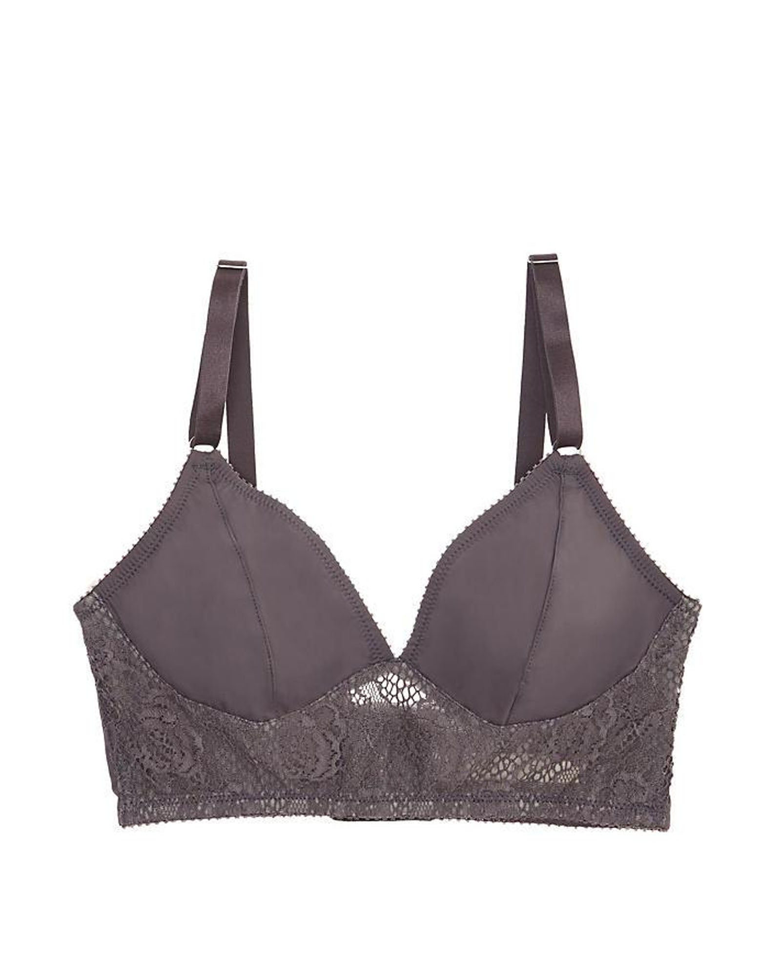 Fortnight Lingerie Mira Longline Bra in gray