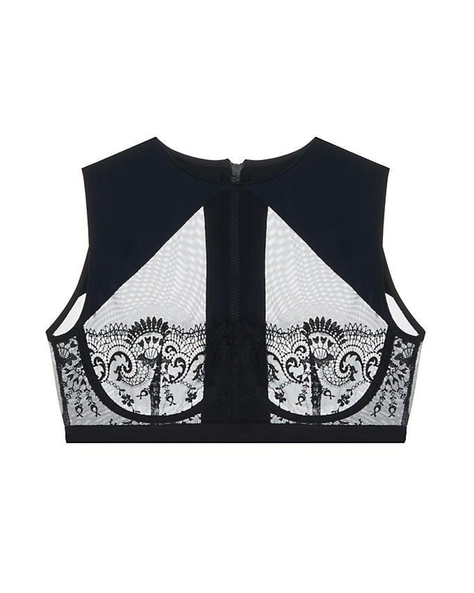 Lyn Lingerie Liz Crop Top in black