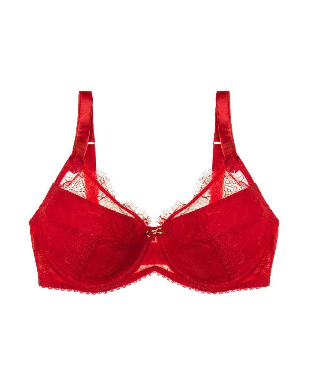 Mimi Holliday Hide and Seek Fully Padded Super Plunge Bra in red