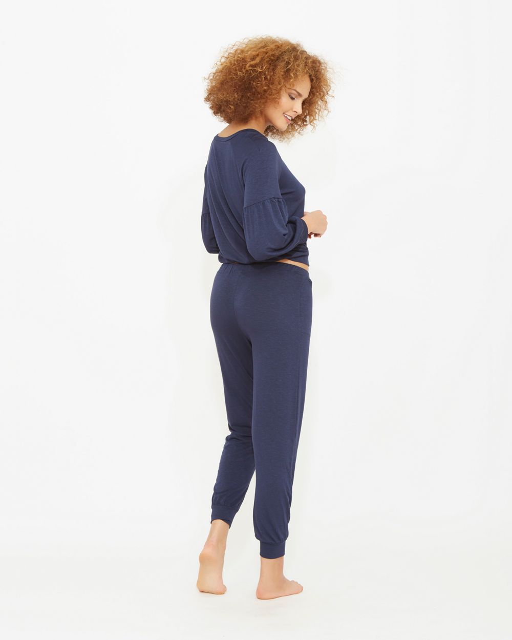 Only Hearts So Fine Layering and Lounge Jogger in blue