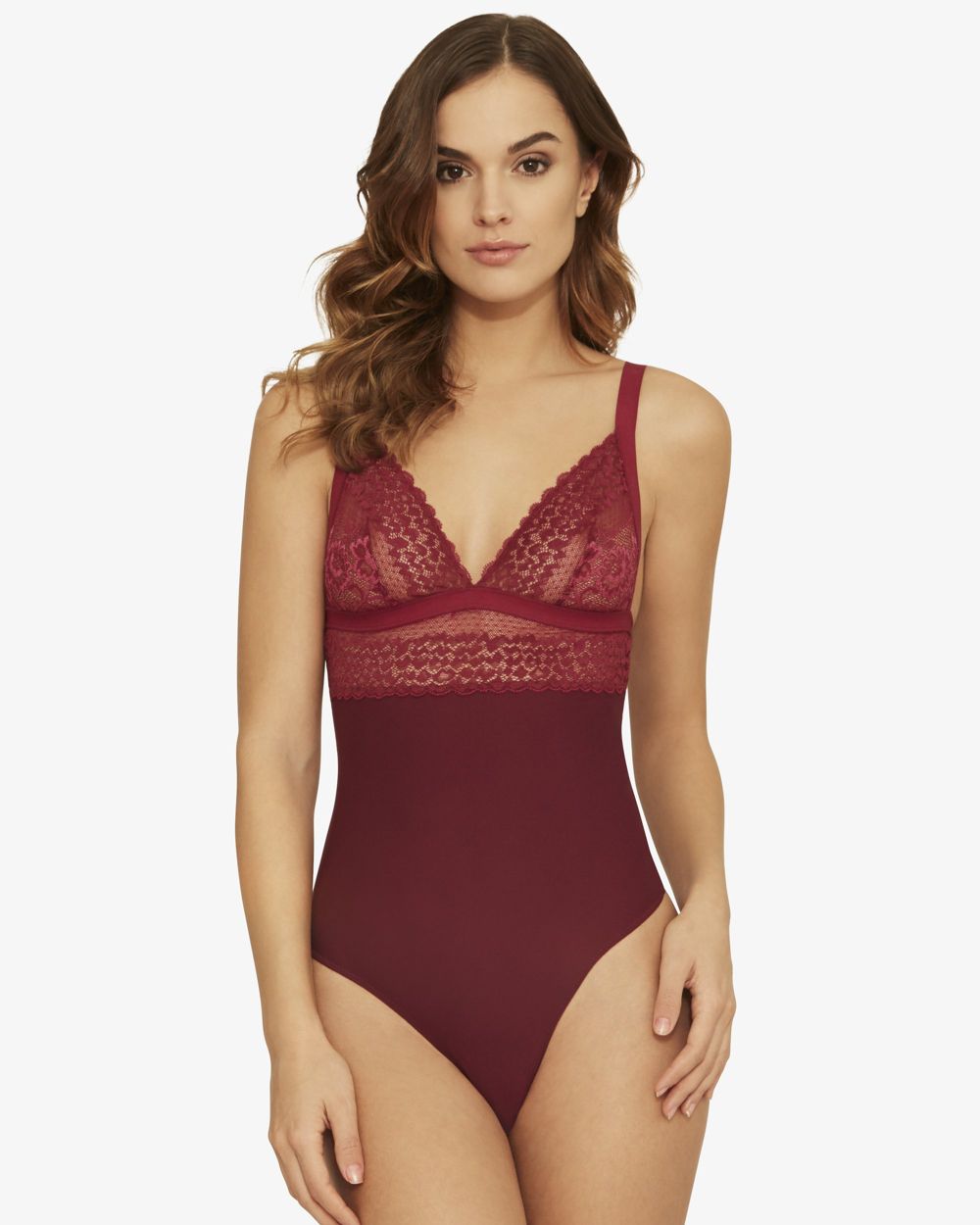 Heidi Klum Intimates Delilah Dances Bodysuit in red