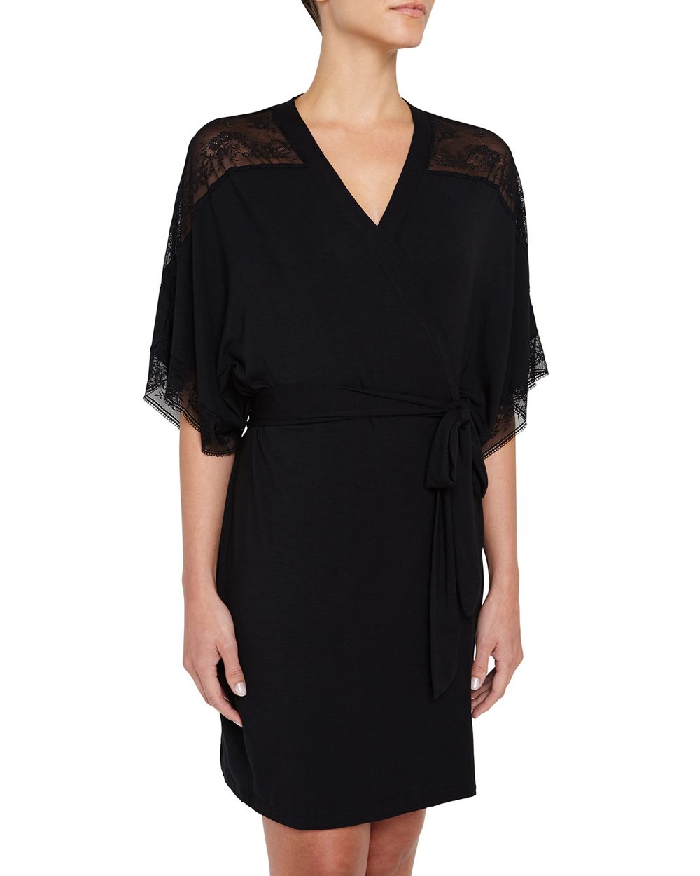Eberjey Adora Date Robe in black