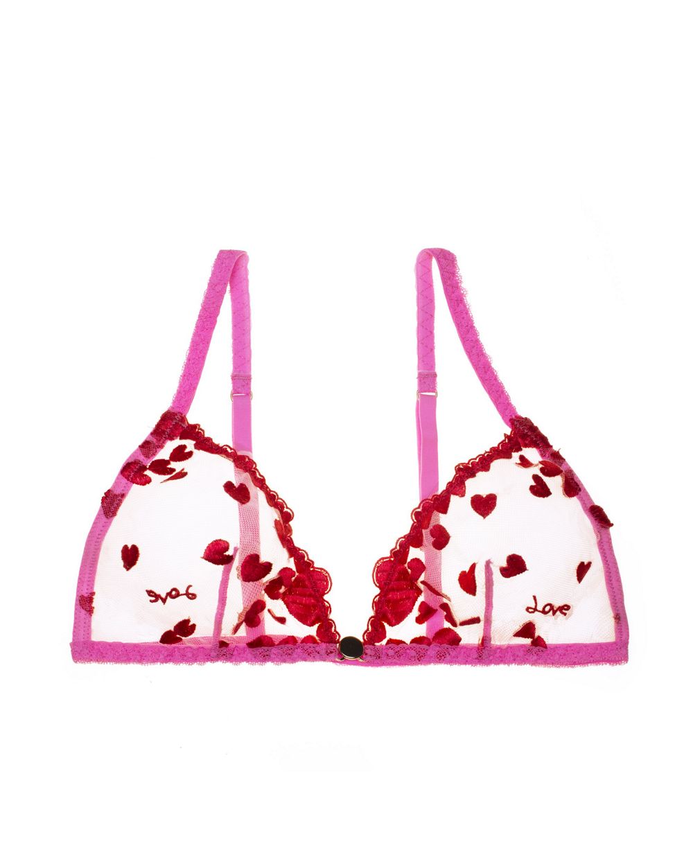 Mimi Holliday Beau Daiquiri Front Fastening Triangle Bra in red