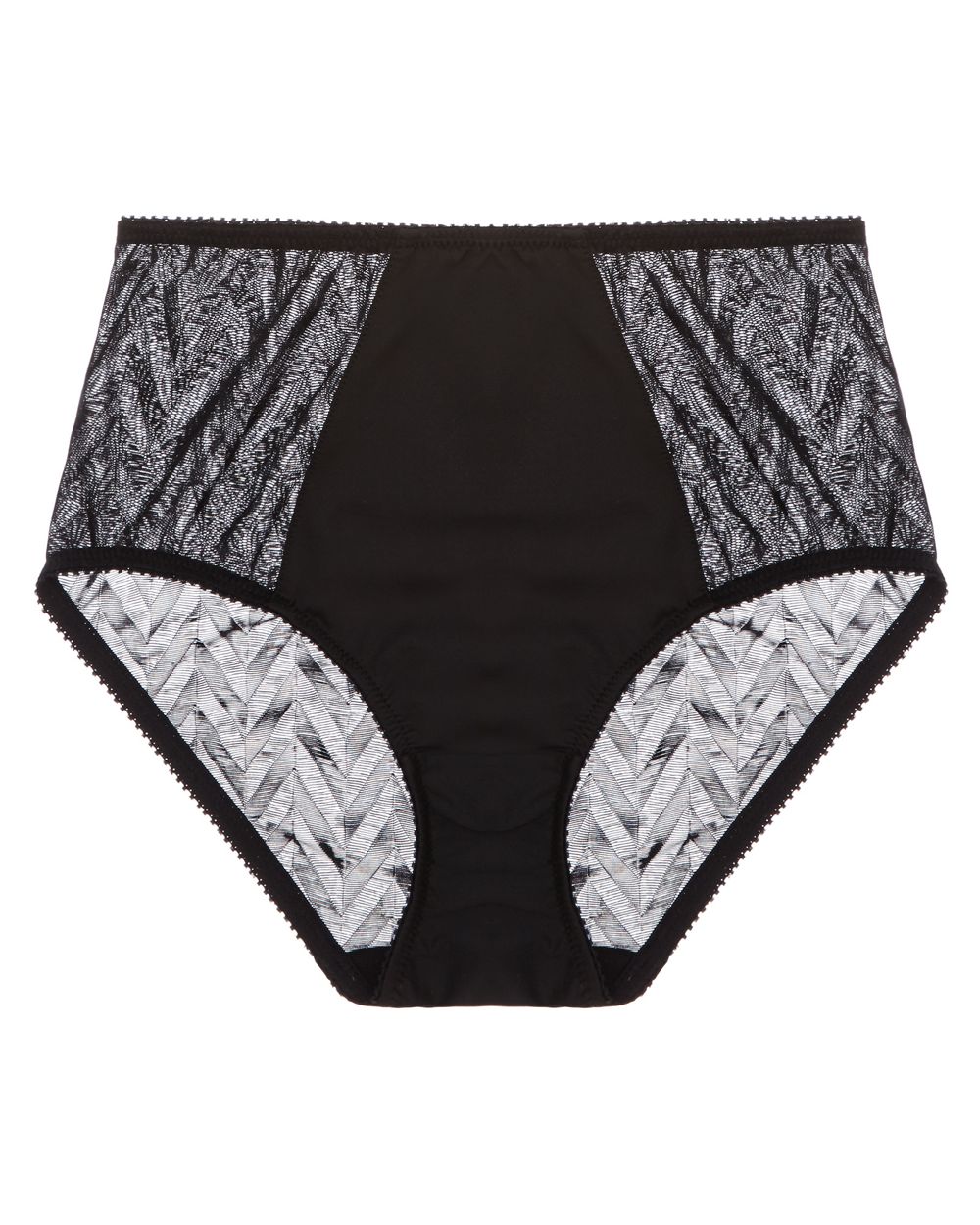 Fortnight Lingerie Vega High Waist Bikini in black