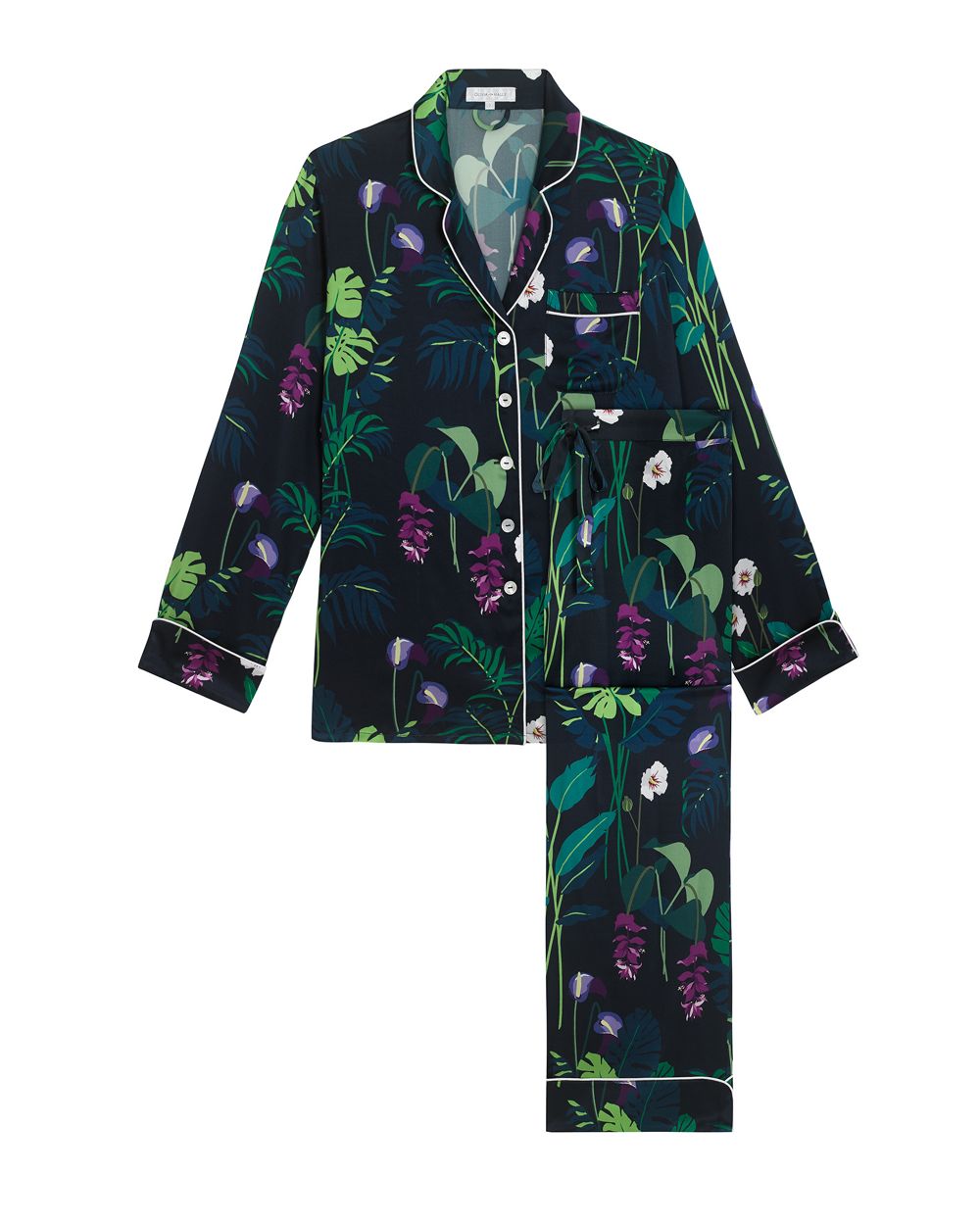 Olivia von Halle Lila Gene Pajama Set in blue