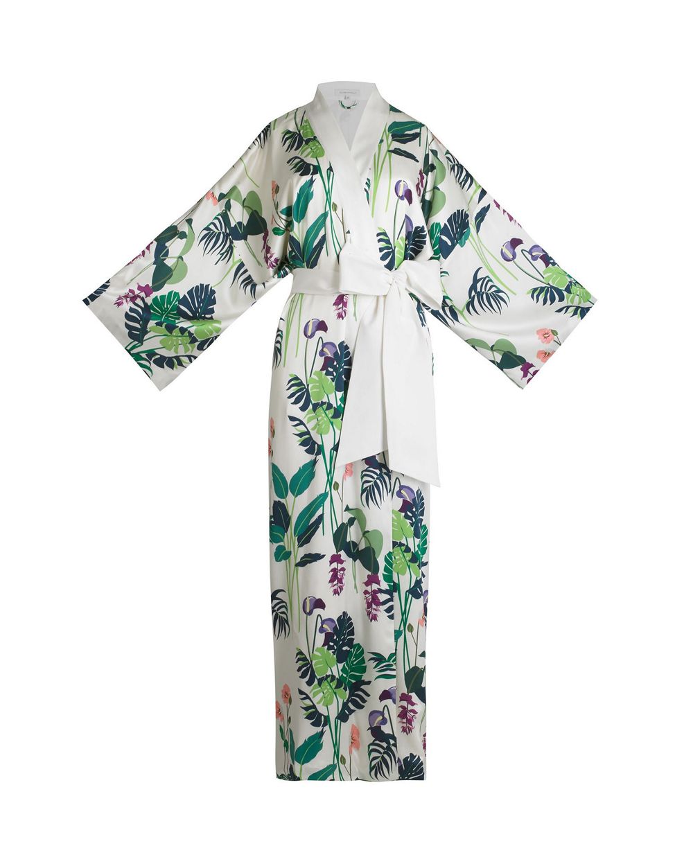 Olivia von Halle Queenie George Kimono Robe in white