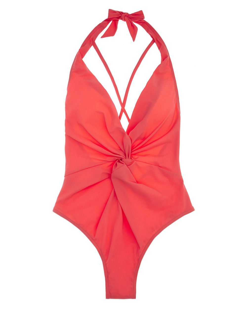Fleur of England Resort Strappy Knotted Swimsuit in pink