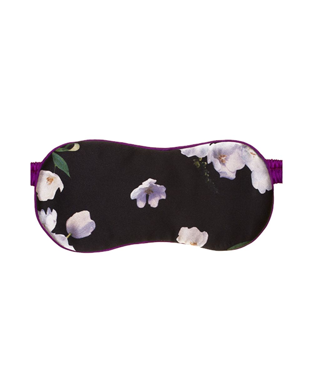 Violet & Wren Ebony Tulip Signature Sleep Mask in black