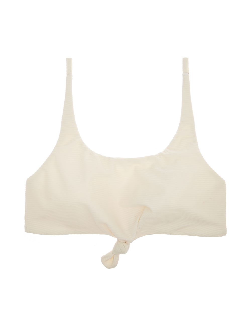 Rosa Cha Ribbed Lycra Canel Top in white