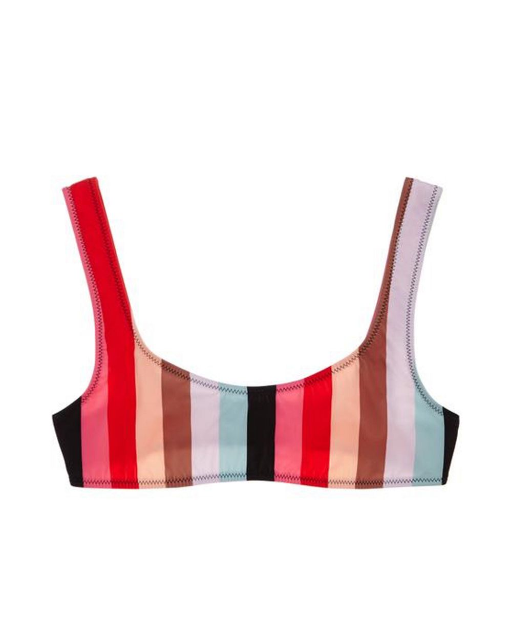 Solid & Striped Elle Bikini Top in red