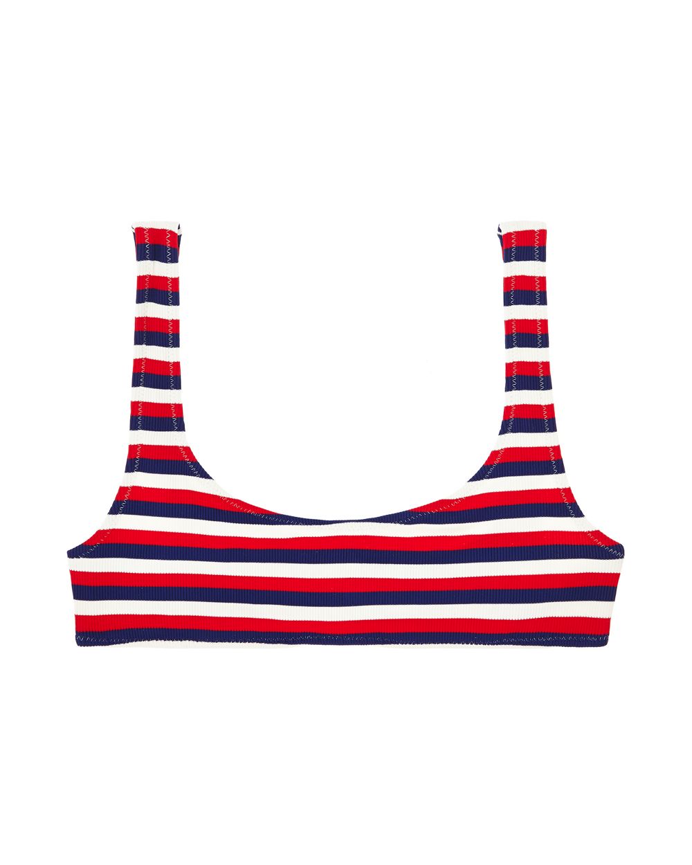 Solid & Striped Elle Bikini Top in red
