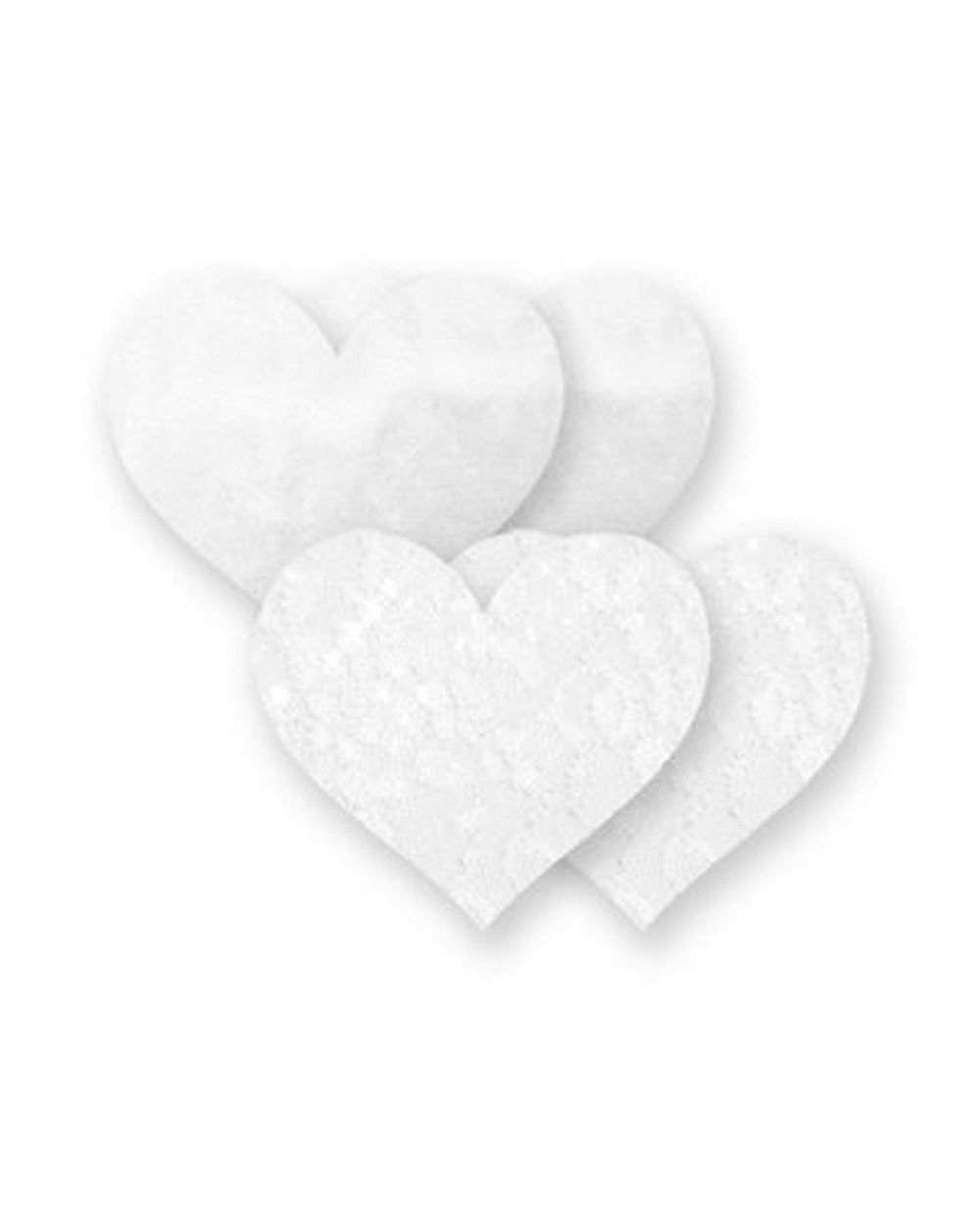 Nippies Bristols Six Bride White Hearts Nipple Covers in white